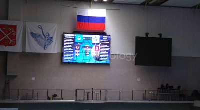 Спортивное табло Высшей волейбольной лиги, С.-Петербург