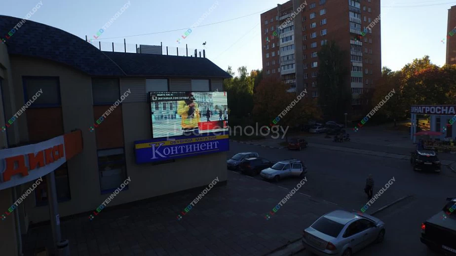 Видео светодиодного уличного экрана Дикси г. Обнинск